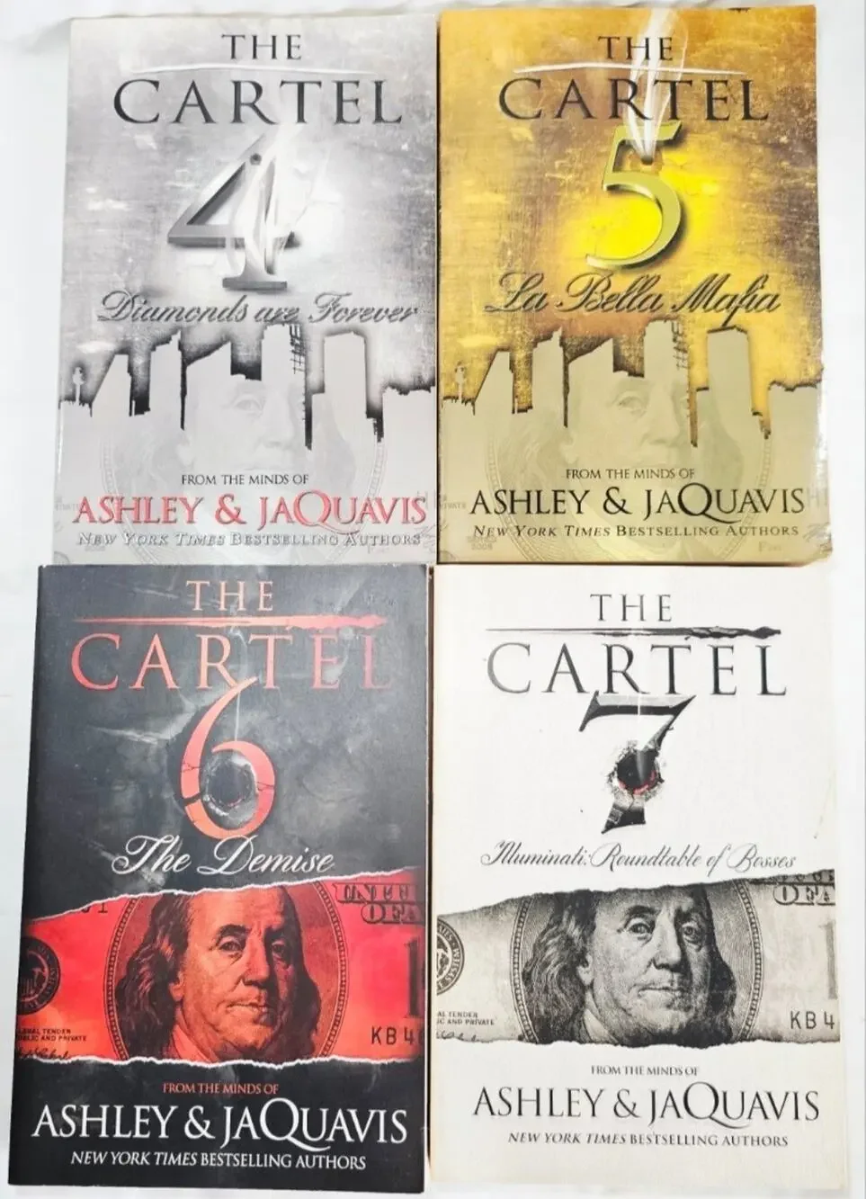 THE CARTEL Series 4,5,6 &7 Ashley & JaQuavis Paperback Urban Fiction Crime EUC